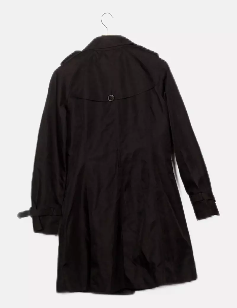 Zara Gabardina larga negra