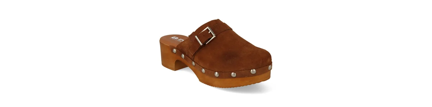 ZUECOS DE MADERA MUJER MOD. RUPIA CUERO