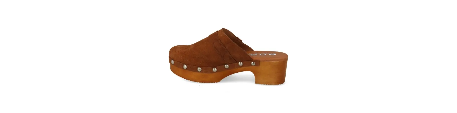 ZUECOS DE MADERA MUJER MOD. RUPIA CUERO